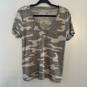 Lucky Brand Camouflage V-Neck Tee